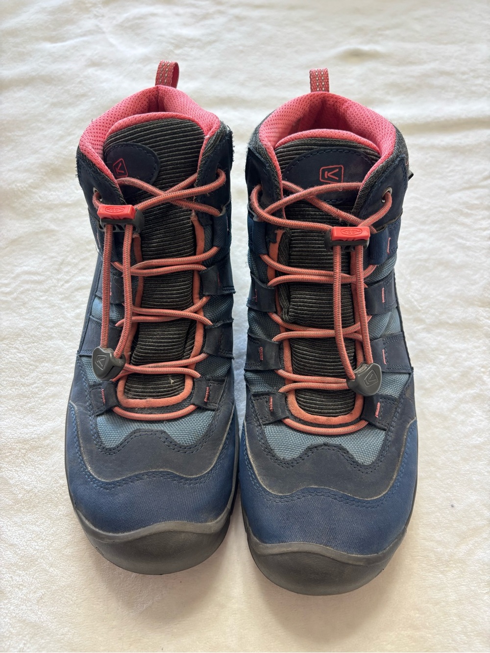 Keen Kids Navy and Coral Hiking Boots